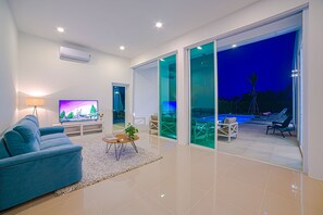 วิลล่า | บริเวณนั่งเล่น | ทีวีจอแบน