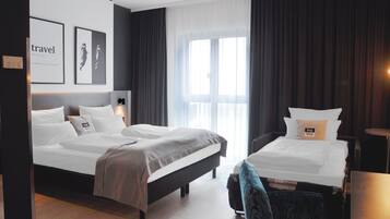 Lydisolert, barnesenger (inkludert) og ekstrasenger (mot et tillegg)