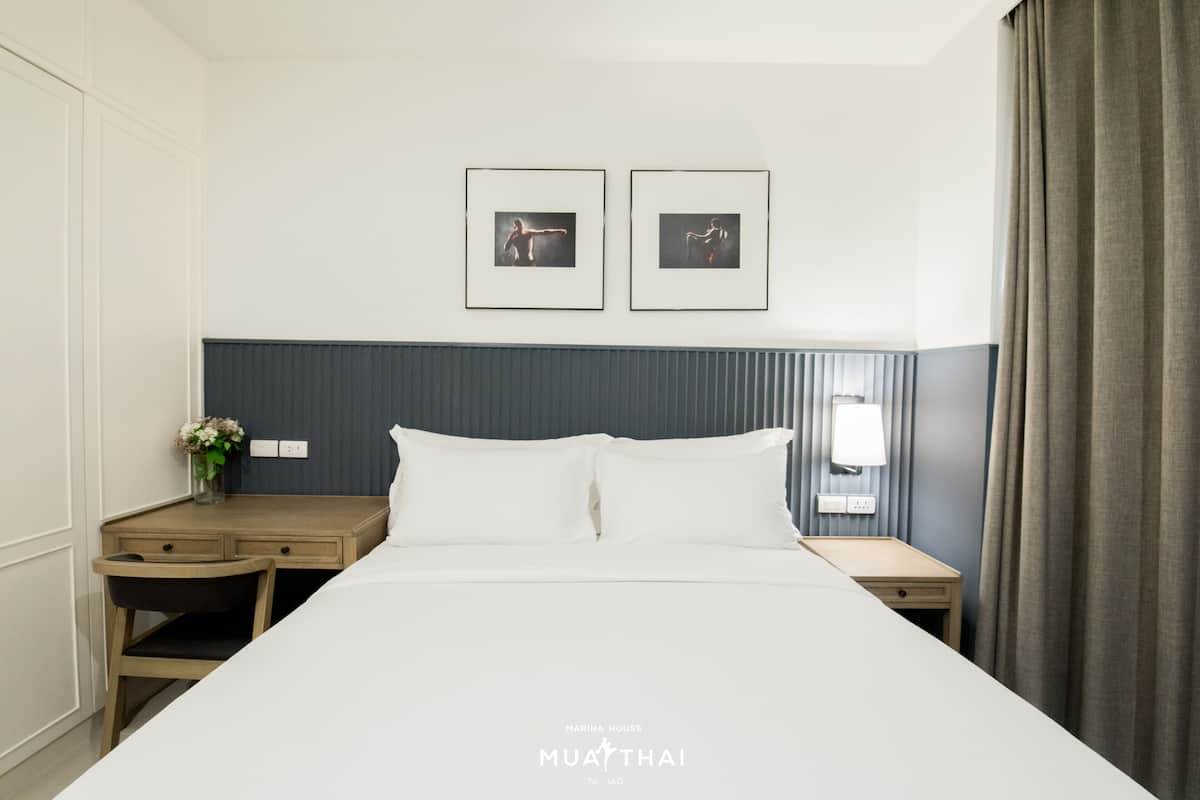In-room safe, desk, laptop workspace, blackout curtains