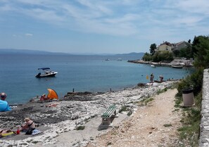 Apartment, Multiple Beds | Beach - Modern apt w. Terrace, 2 min Walk to the Beach (Okrug)