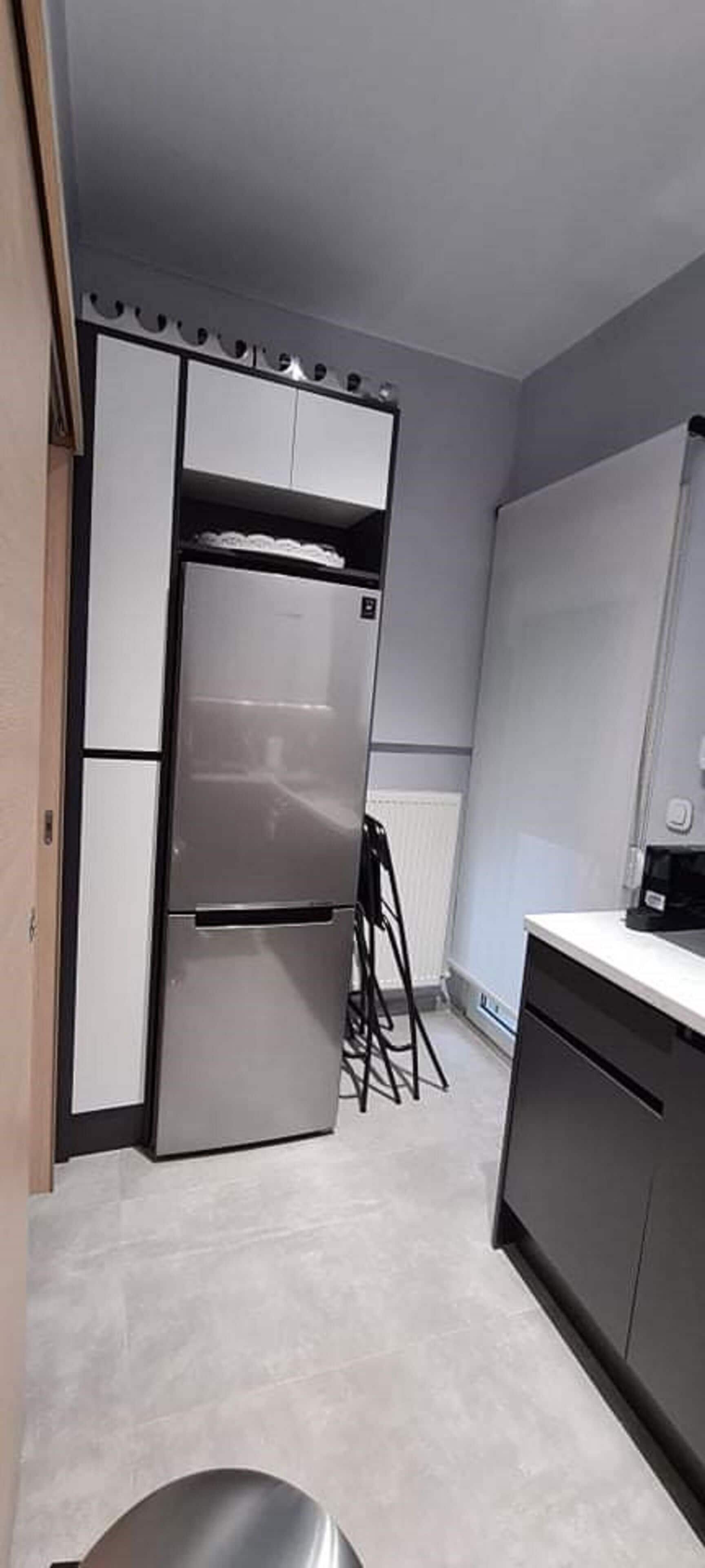 Deluxe Apartment, 2 Bedrooms | Private kitchen | Full-sized fridge, microwave, oven, stovetop