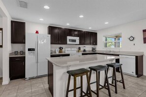 Microwave, dishwasher, high chair