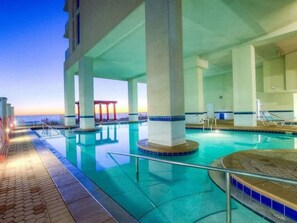 Indoor pool, a heated pool