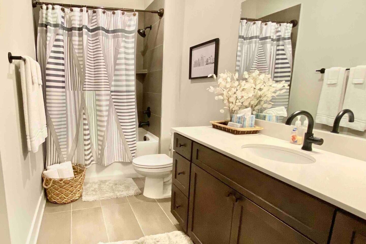Hair dryer, towels