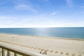 Enjoy a serene beach experience with calm seas and soft sand.