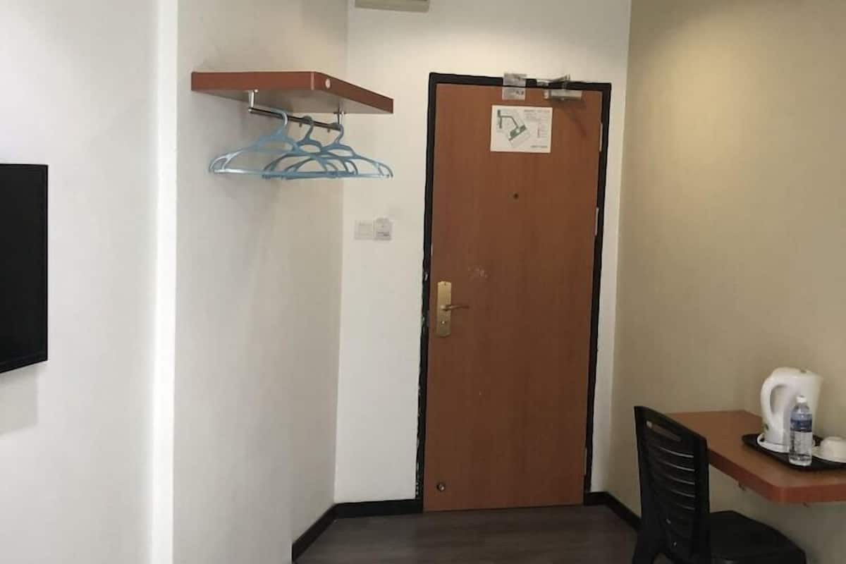 Blackout curtains, iron/ironing board, free WiFi, bed sheets