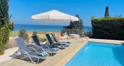 Luxury, private, full sea view villa with large pool close to the beach