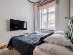 1 makuuhuone, silitysrauta/-lauta, Wi-Fi, vuodevaatteet