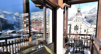 Bright ski apartment for 6 - Large balcony, village center