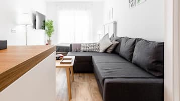 Estudio estándar | Sala de estar | Una Smart TV, Netflix, servicios de streaming