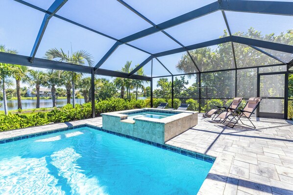 A heated pool