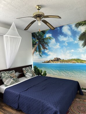 2 bedrooms, iron/ironing board, WiFi, bed sheets