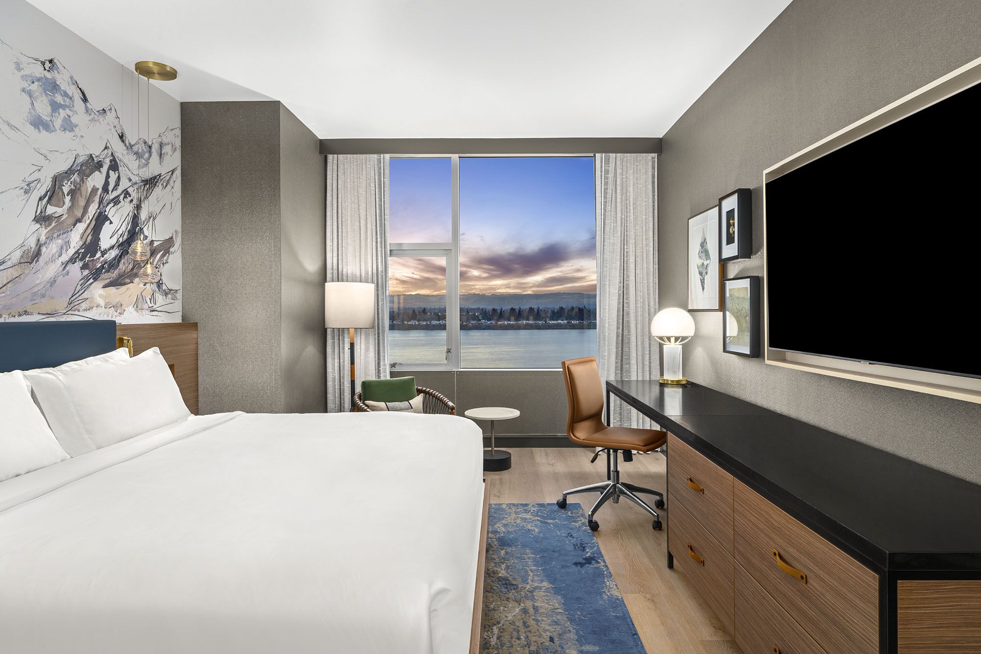 Habitación Premium, 1 cama King size (Waterfont View) | Sábanas de algodón egipcio y ropa de cama de alta calidad 