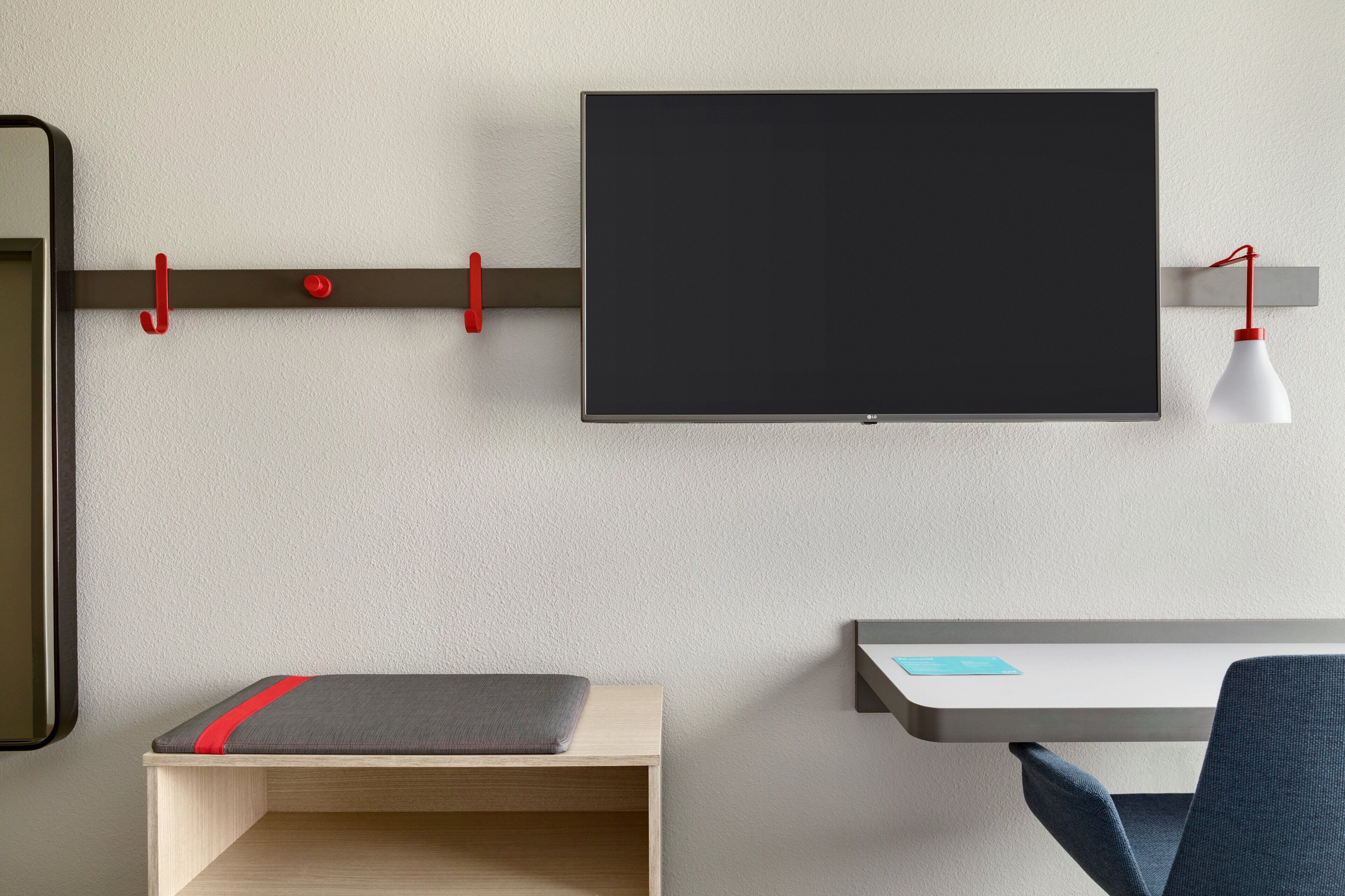 1 bedroom, desk, laptop workspace, blackout curtains