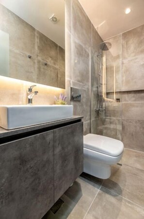 Shower, hair dryer, towels, soap - Room 9 @ Pelican Paros in the Old Town! (Paros)