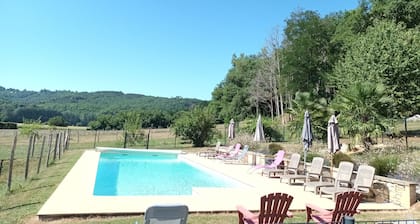 Le Séchoir des acacias, Gîte "Les Falaises" of 85m2 with heated swimming pool.