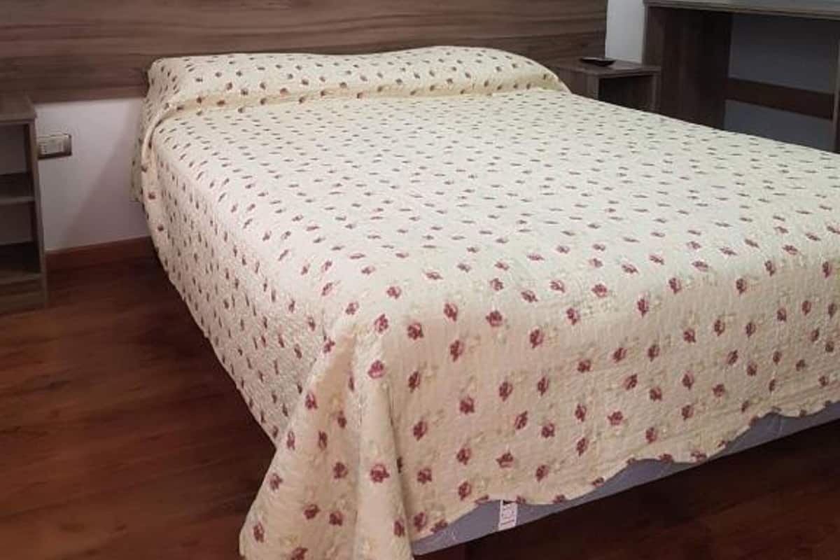 Desk, free WiFi, bed sheets