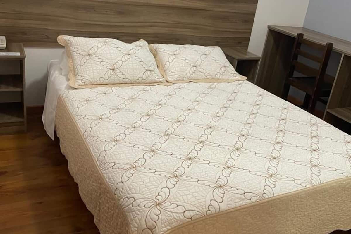 Desk, free WiFi, bed sheets