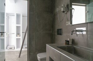 Shower, hair dryer, towels, soap - Room 4 @ Pelican Paros in the Old Town! (Paros)
