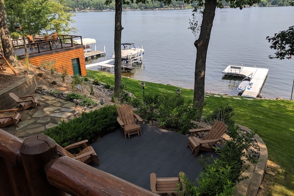 Looking out at beautiful Balsam Lake from the deck