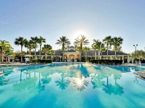 A heated pool