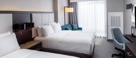 Standard Room, Multiple Beds | In-room safe, desk, laptop workspace, iron/ironing board
