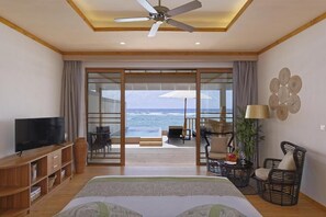 1 bedroom, desk, iron/ironing board, travel cot