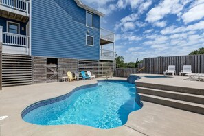 Een verwarmd zwembad