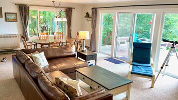 TV, DVD player, books