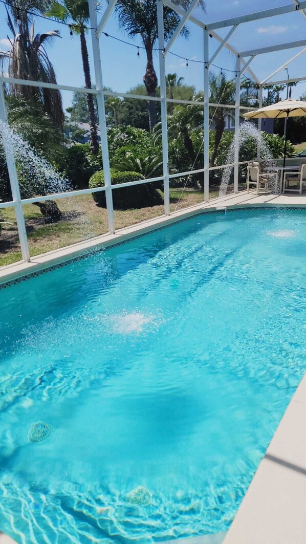 A heated pool