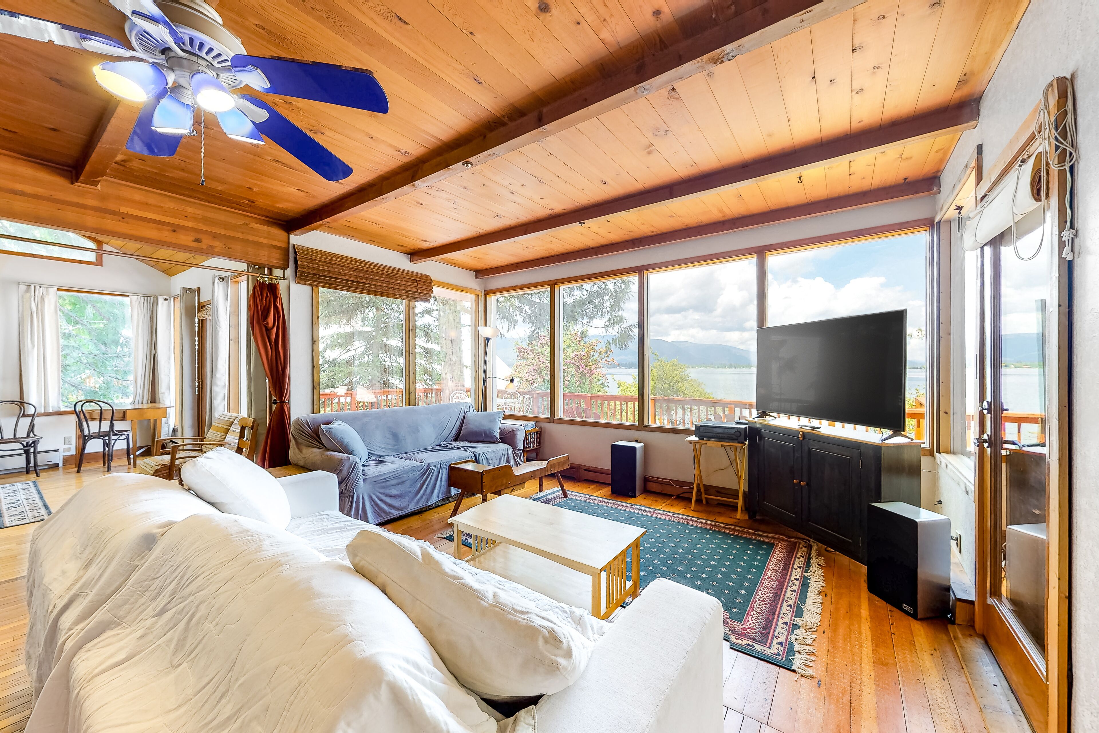 Lakefront Dog-Friendly Home w/Expansive Deck, Lake/Beach Views, Free WiFi, Dock