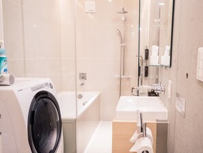 Hair dryer, towels