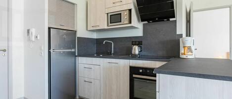 Microwave, oven, dishwasher, high chair