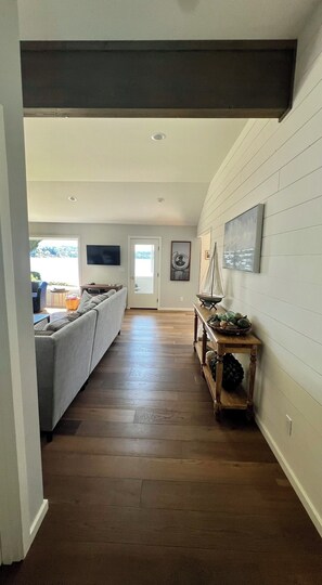 Smart TV, DVD player, table football, books