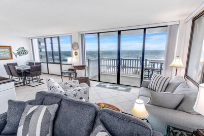 Ocean View 6th Floor Nautilus Condo with Wrap-Around Balcony & Pool | Tennis | Flagler Beach
