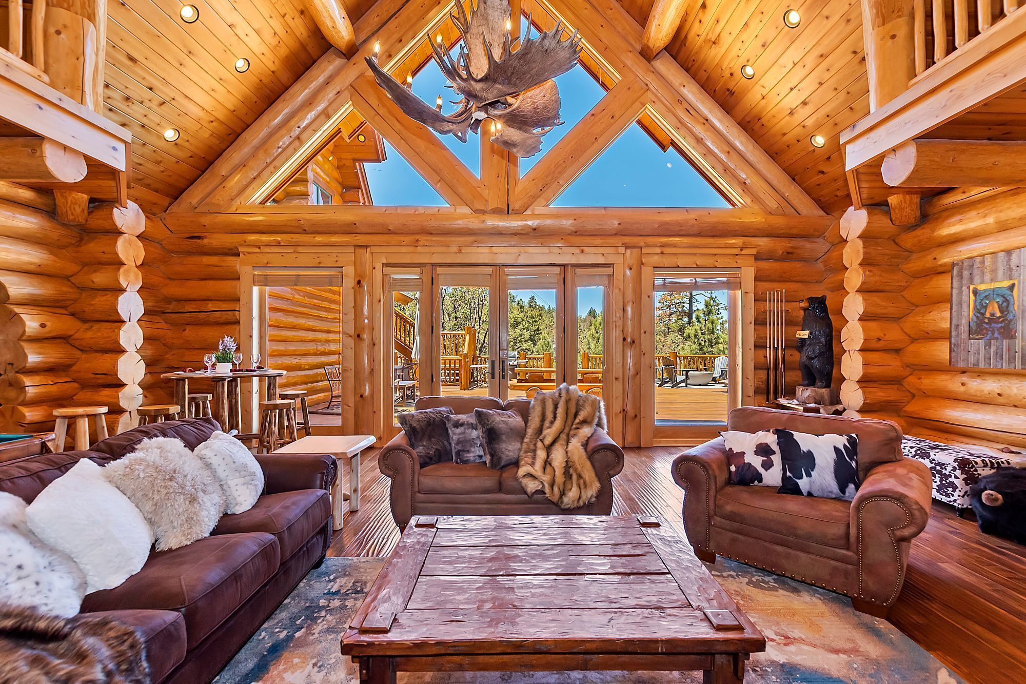 TV, fireplace, foosball