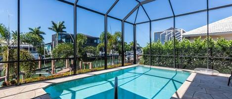 Outdoor pool, a heated pool