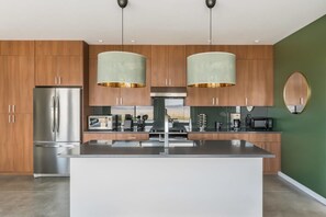 Fridge, oven, stovetop, dishwasher