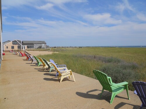 Oceanfront Suite overlooking Cape Cod Bay - step off your patio onto the beach!