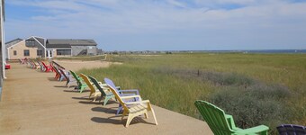 Oceanfront Suite overlooking Cape Cod Bay - step off your patio onto the beach!