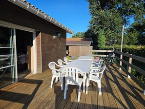 Outdoor dining - Maison Landaise 12 Personnes Proche Lacs ET Forêts (Sainte-Eulalie-en-Born)