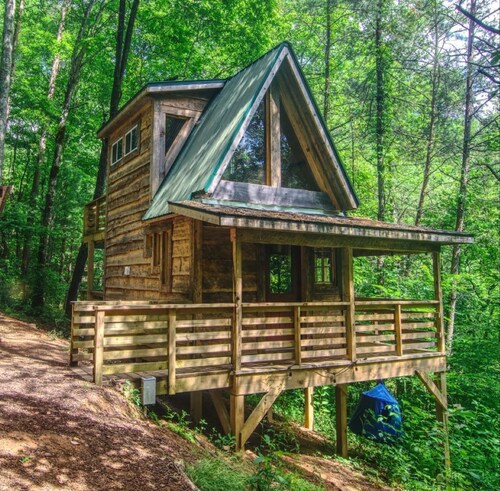 Firefly Bend Treehouse - View of the National Forest from Your Bed
