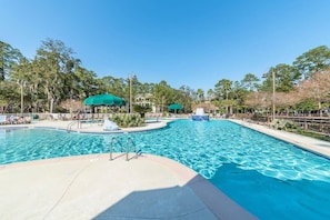 Outdoor pool, a heated pool