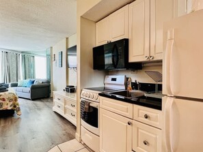 Fridge, microwave, oven, stovetop - Peaceful Beach View Condo,Pool,B49 (Myrtle Beach)