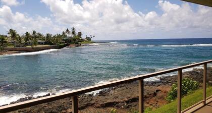 Ocean Front Condo with AC, enjoy the ocean from your own private lanai.
