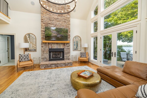 Smart TV, fireplace, video games, table football