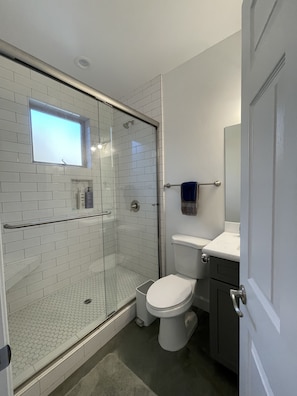 Combined shower/bathtub, hair dryer, towels, soap - Family friendly Grover Beach house located blocks from the ocean.    (Grover Beach)