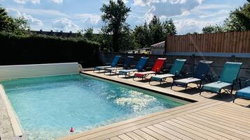 Piscina externa, piscina aquecida