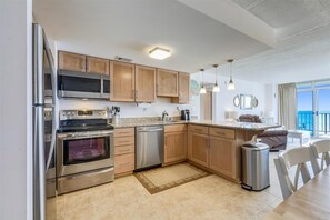 Microwave, dishwasher, coffee/tea maker, toaster - XPLORIE ACTIVITIES & LINENS INCLUDED*! Great views from this 2BR oceanfront condo with an outoor pool! (Ocean City)