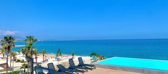 Haven of peace with infinity pool overlooking the sea